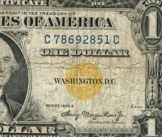 $1 1935 A (( NORTH AFRICA )) Silver Certificate PAPER CURRENCY