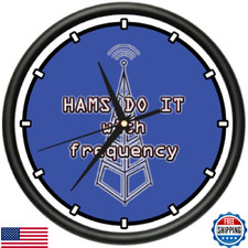 SignMission HAM Radio Operator Wall Clock Microphone qsl cb Gift