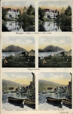 Cartolina Digermulen Norvegia, vedute parziali, montagne, ville, Tromso,... - 4564497