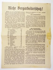 Mehr Bergarbeiter Schutz Arbeitsschutz um 1920 Kumpel Bergbau