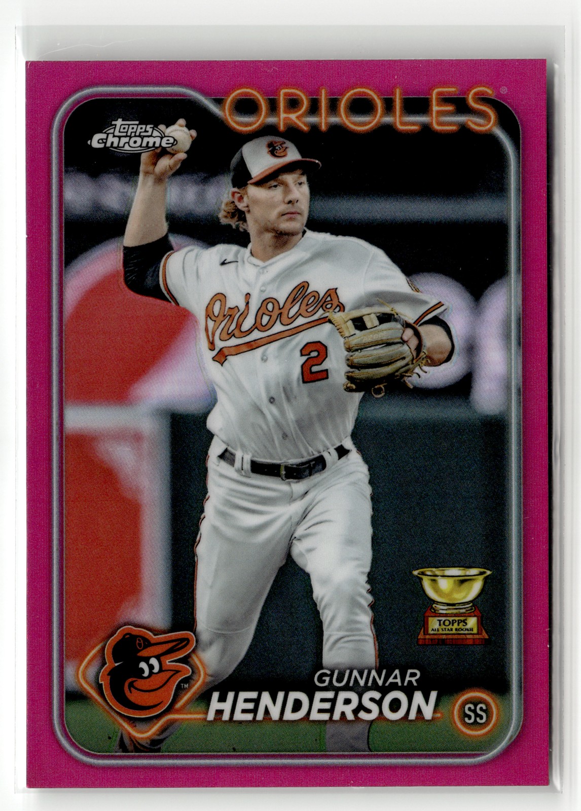 2024 Topps Chrome #36 Gunnar Henderson Pink Refractors