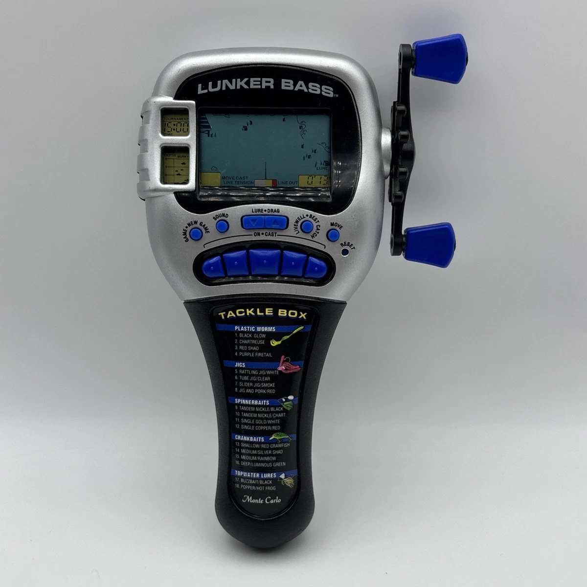 Vintage Radica Lunker Bass Handheld Electronic Fishing Game 1997
