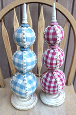 Like Mackenzie-Childs Table Top Finials Gingh...