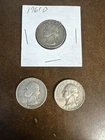 3 Old US Washington Quarters 90% Silver 1951S, 1961D, 1962D RPM