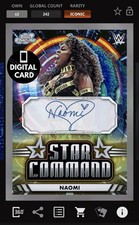 DIGITAL TOPPS WWE SLAM NAOMI ICONIC COSMIC CHROME 25 STAR COMMAND SIGNATURE