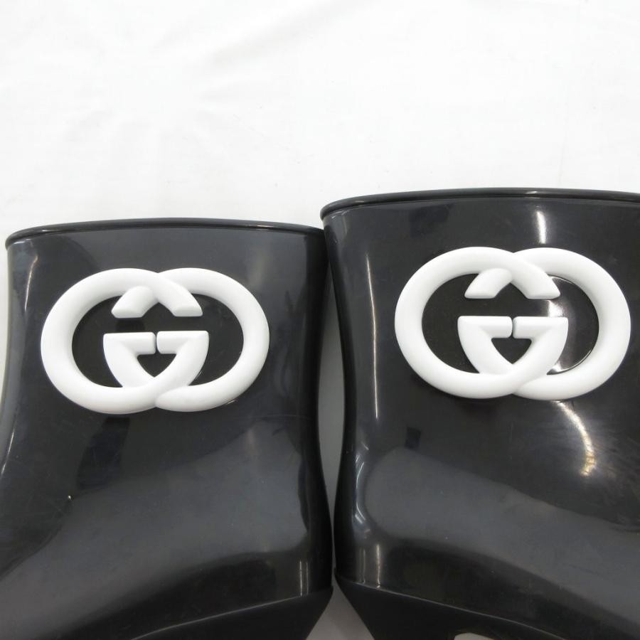 GUCCI Short Interlocking Stiletto Heel Rubber Boots Size:36/JP:23 141182K Authen thumbnail 8