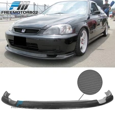 Fits 99-00 Honda Civic FM Style Front Bumper Lip Spoiler Bodykit Carbon Fiber CF