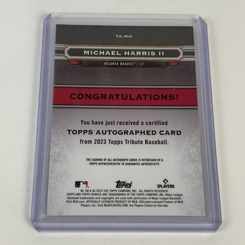 Michael Harris II 2023 Topps Tribute Rookie On Card Auto 150/150 TA-MH Braves - Picture 4 of 6