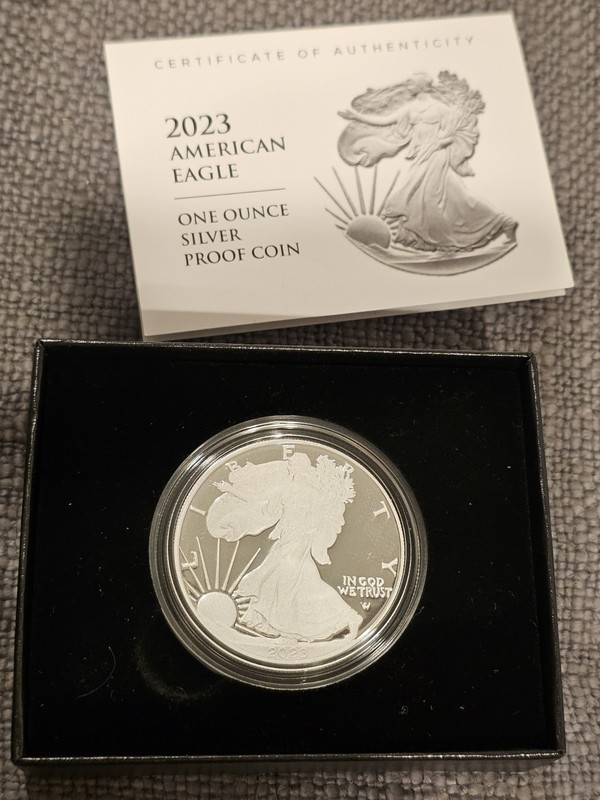 2023 S Proof American Silver Eagle. With Original Box And Coa! San Francisco