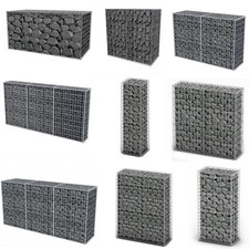 Gabion Planter Galvanised Steel Stone Basket Raised Bed Wire Cage Fench Basket
