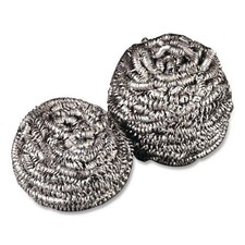 Scotch-Brite Stainless Steel Scrubber, Silver, 2/Pack