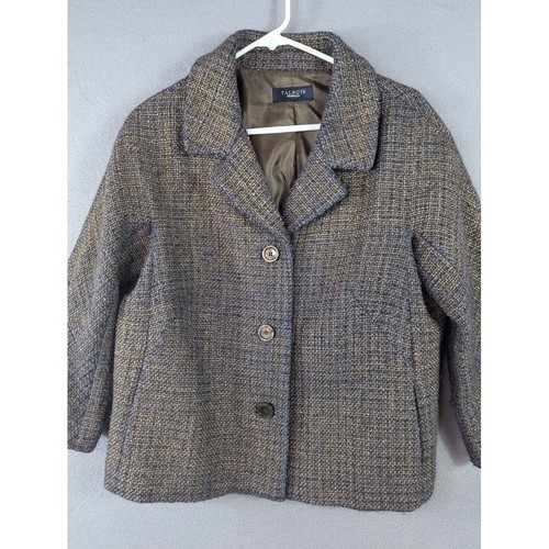 Talbots Aberdeen Blazer Jacket Tweed Lined Wool 3 Button Career Casual Womens 10 - Picture 3 of 9