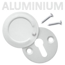 Key Hole Escutcheon Cover SATIN ALUMINIUM Covered Keyhole Plate Door Lock 33mm