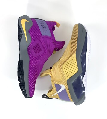 Nike Lebron Soldier 14 Basketball Shoes Lakers Purple Yellow  display picture 3