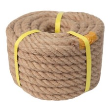 Twisted Manila Rope 3/4 in x 50 ft Jute Rope Natural Hemp Rope for Crafting