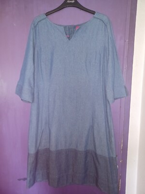 JOULES BLUE DENIM TUNIC DRESS SIZE UK