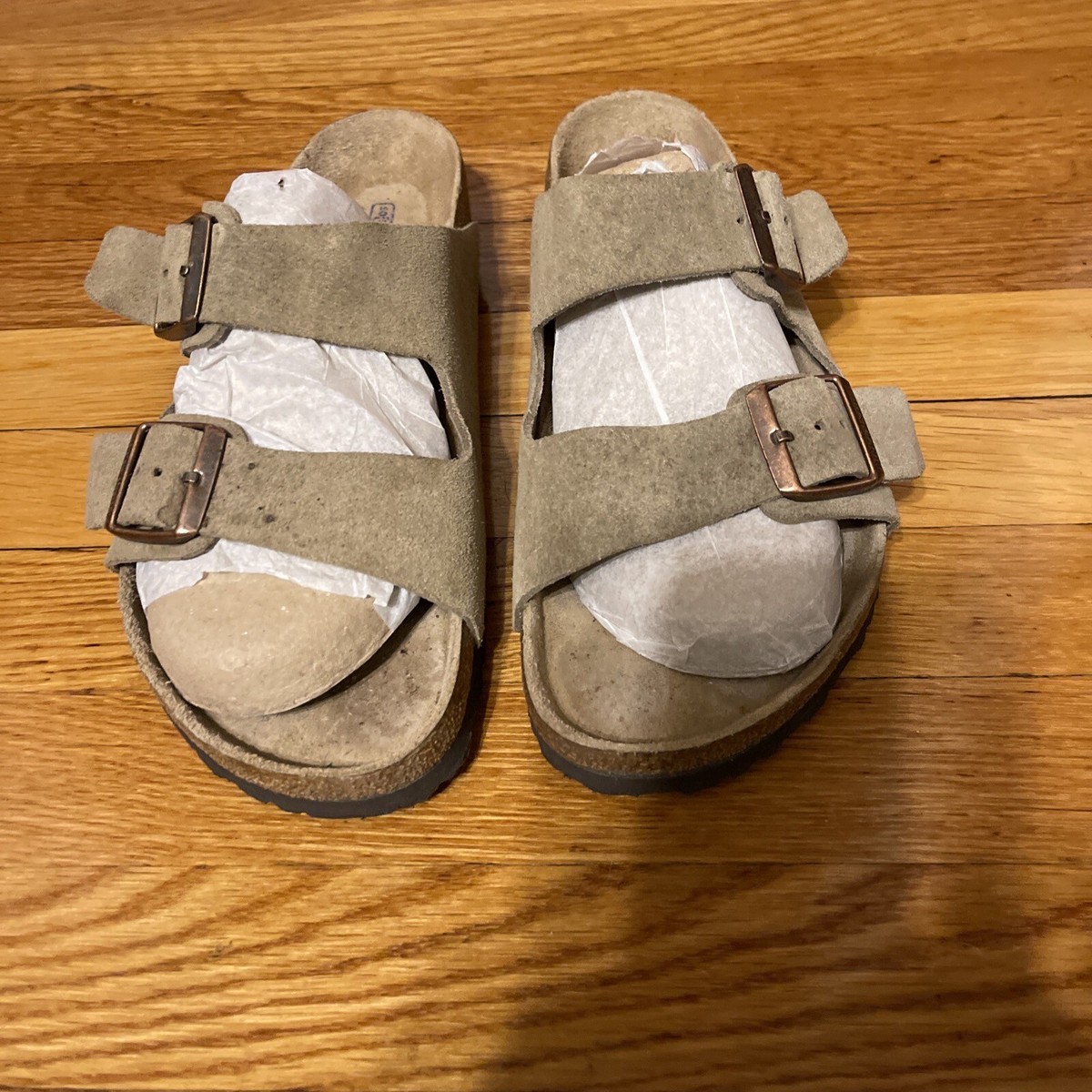 Birkenstock Soft Footbed Arizona Taupe - Suede Men's 43/US10