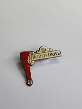 Rodeo Drive Christmas Holiday Lapel Pin Santa Hat BH Beverly Hills California