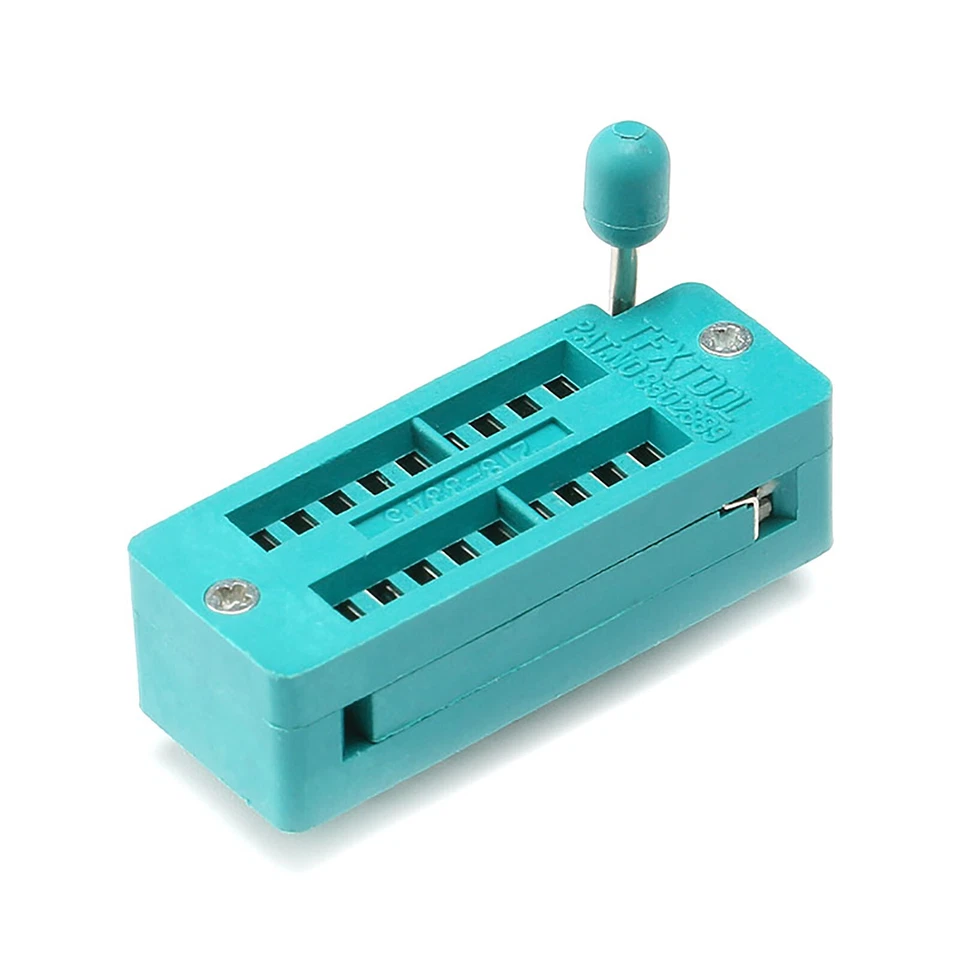 ZIF IC Buchse 14, 16, 18, 20, 24, 28, 40 Pins Universal Prüf DIP Stecker grün - Bild 4 von 4