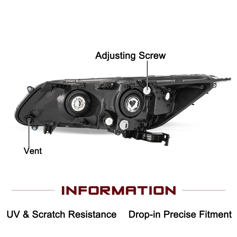 Par de faros halógenos proyectores LED DRL para Honda Accord 2013-2015 sedán Foto 3 de 4