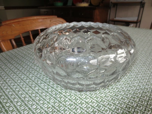 1970's FOSTORIA  AMERICAN PATTERN Cupped in Footed 8" BOWL - Displayed Only