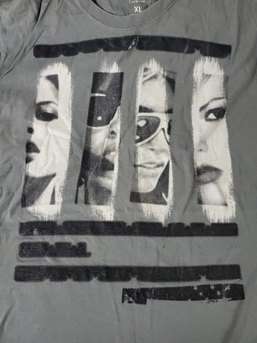 vtg Y2K Mark Ecko Cut And Sew Sunglasses Mall Girl Grey Black XL Logo T SHIRT - Picture 2 of 4