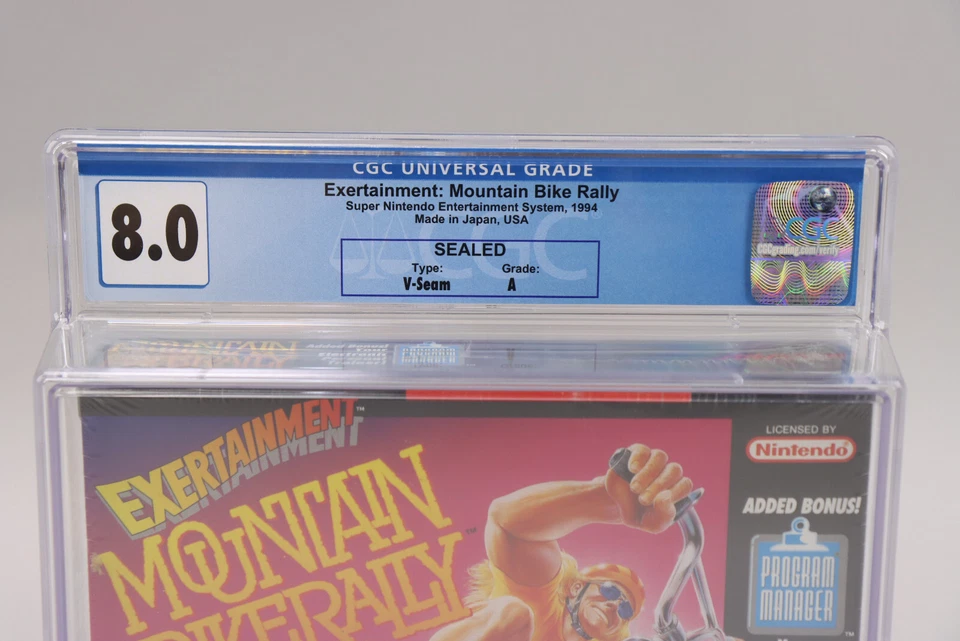 Exertainment: Mountain Bike Rally Nintendo SNES New Sealed V-Seam CGC 8.0 A - Image 2 of 4