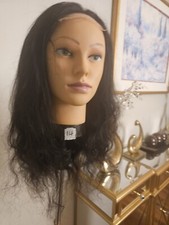 High Quality regular Top 22" straight 100 Virgin Human Hair Lace Wig