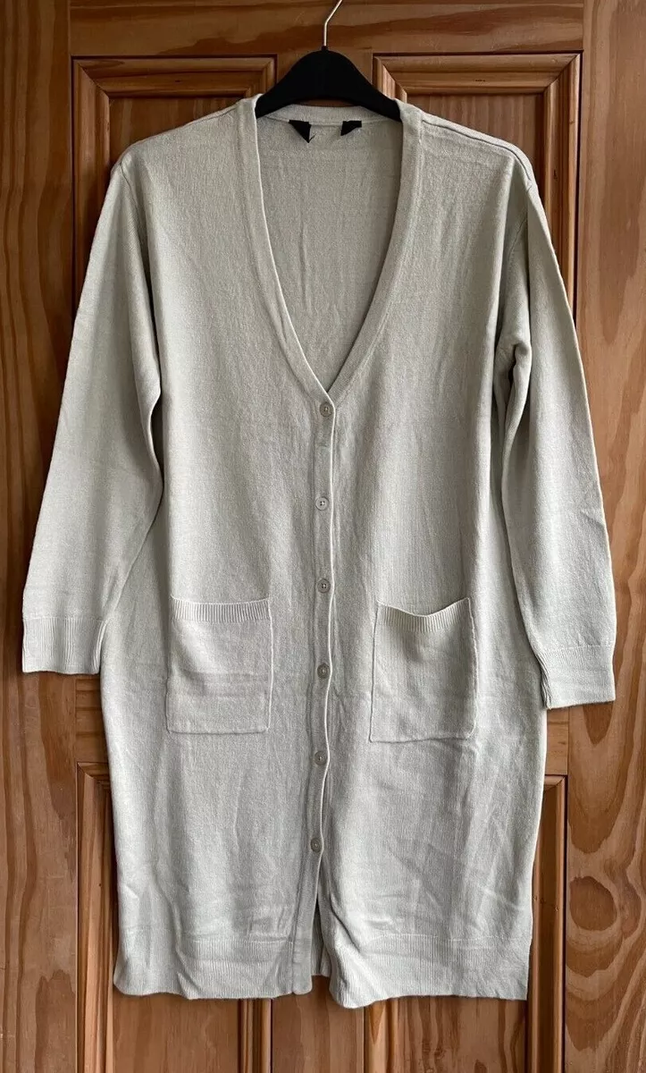Light gray long cardigan top