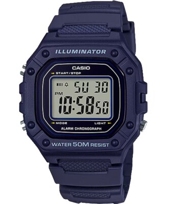 Casio Navy Blue 50m Multi-Function Men's Digital Sports Watch W-218H-2A