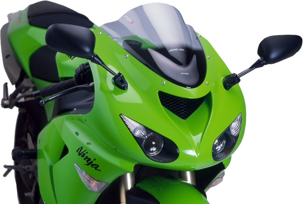 PUIG Racing Windscreen Smoke 2005-2008 Kawasaki Ninja ZX-6R/ ZX