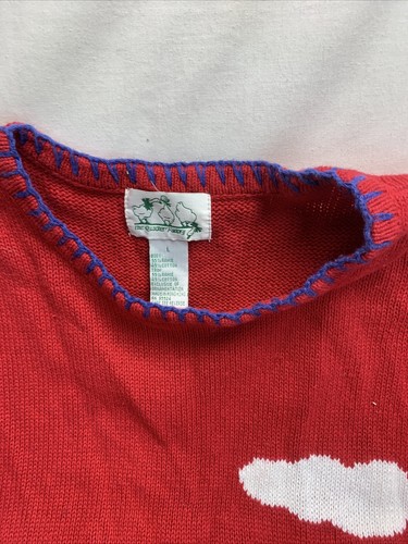 Quacker Factory Mujeres Talla L Suéter Mangas Cortas Faro Velero Rojo Azul - Imagen 5 de 12