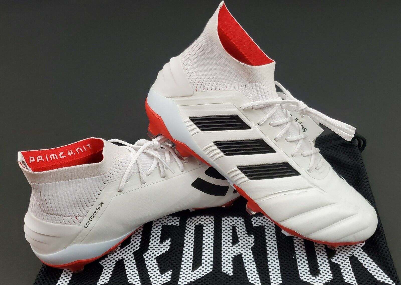 Adidas Predator Mania 19.1 FG ADV, White/Black/Red, Size 9 (EE7864) eBay