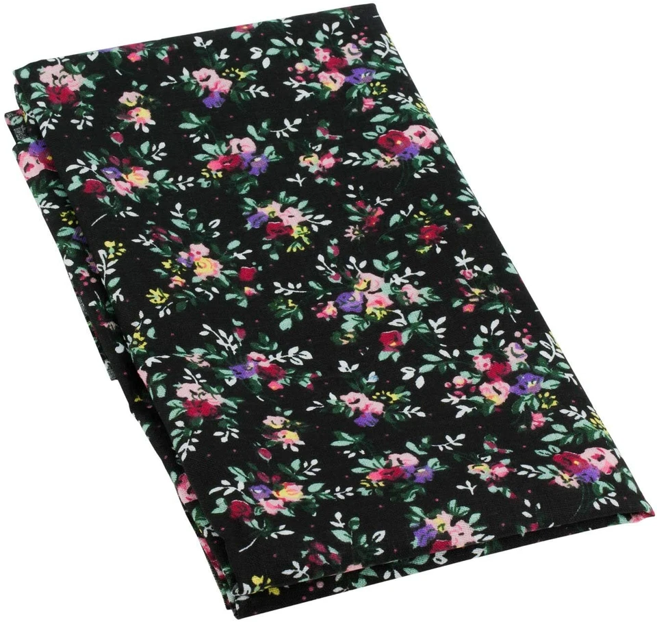 Stoffpaket: 9 Patchwork Stoffe a. Baumwolle, Baumwollstoffe, 50 x 50 cm, schwarz - Bild 3 von 4