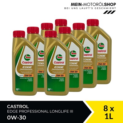 Castrol Edge Professional Longlife 3 0W-30 Porsche C30 VW 8x1 Liter = 8 Liter