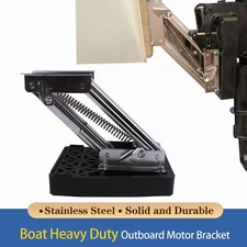 Outboard Kicker Motor Bracket Stainless Steel Heavy Duty Auxiliary Boat Bracket