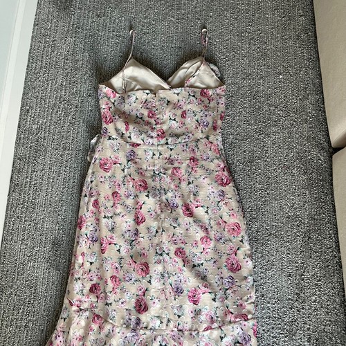 Express Floral Print Ruffle Faux Wrap Hi-Lo Maxi Dress Size XS - 第 9/9 張圖片