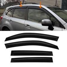 Fits 2014-2018 Subaru Forester Window Visor Sun Guard Rain Deflector Black 4Pcs