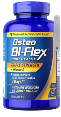 Osteo Bi-Flex Triple Strength With Turmeric – 220 Tablets – Joint Support Supplement – New & Sealed