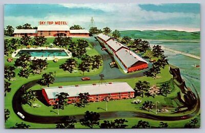 Postcard Kingston NY Sky Top Motel Artist Rendering
