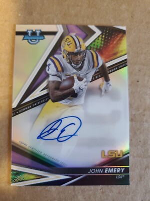 John Emery 2022 Bowman U Best Auto Refractor LSU !!!!