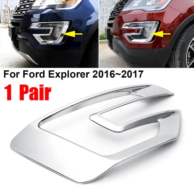 FOR 2015 2016 2017 FORD F150 CHROME FRONT BUMPER FOG LIGHTS COVERS TRIM PAIR