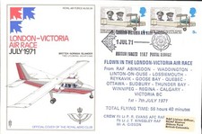 1971 London -Victoria Air Race RAF Flown Cover Fancy Cancel
