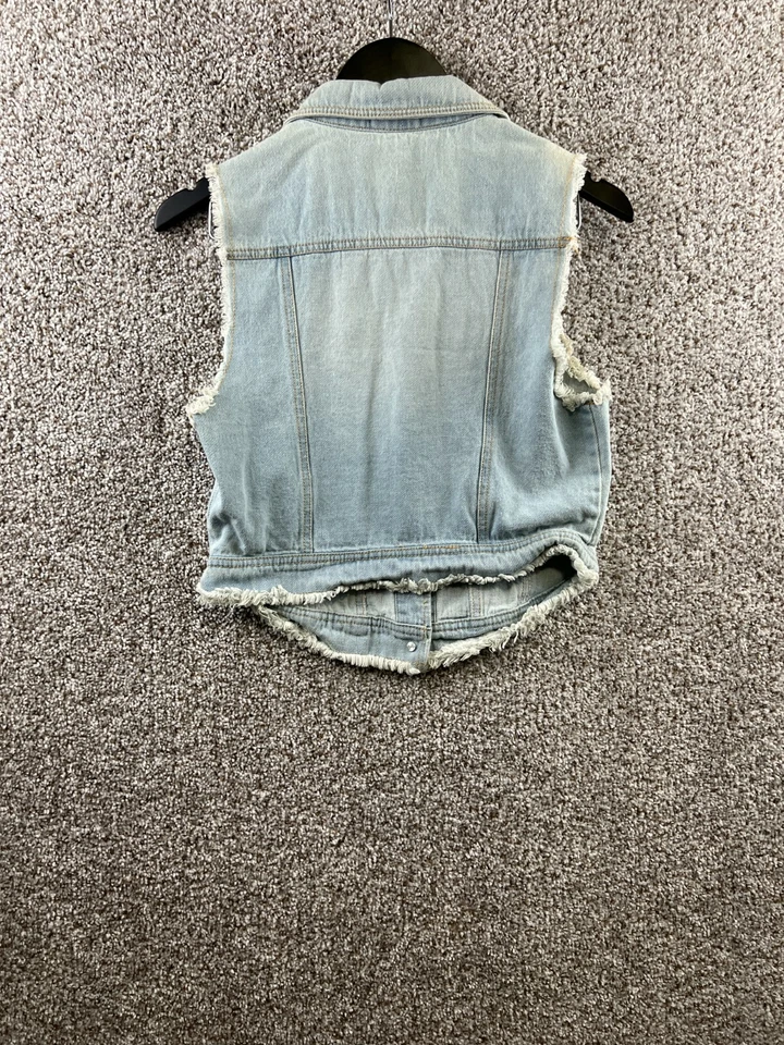 Dream Out Loud Selena Gomez Juniors Size L Denim Vest Sleeveless Jean Jacket  - Image 2 of 4