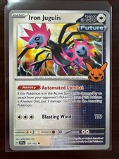 iron jugulis pokemon card value #139 Prices | Trick or Trade 2024 [3] Homing Headbutt This attack does 50 damage to 3 of your opponents Pokémon that have any damage counters on them Iron Jugulis - Trick or