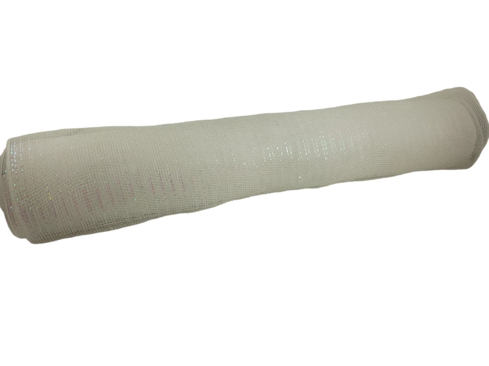 Decorative White/ Pink Mesh 21" X 10 Yards Crafts Wreaths - Image 2 of 4