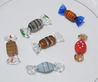 EUC Vintage Hand Blown Glass Candy 6 Pieces Assorted Colors & Designs Murano?