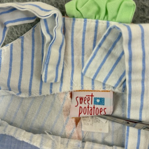 Vintage Sweet Potatoes Romper Girls 4T Striped Bunny One Piece 90s Retro Outdoor - Picture 5 of 10