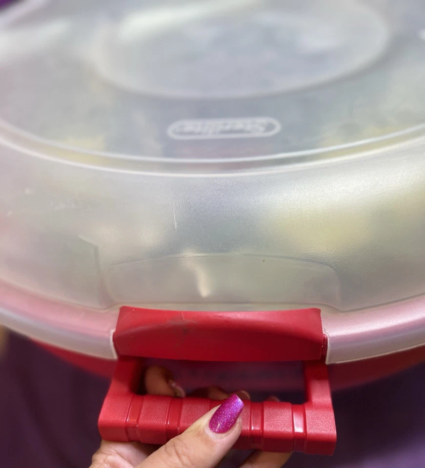 Sterilite Plastic 24” Wreath Storage Box Container w/Handle & 2 Wreaths - Image 4 of 4