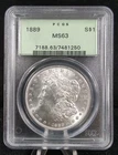 1889 P S$1 Morgan Silver Dollar PCGS MS63 OGH #7972
